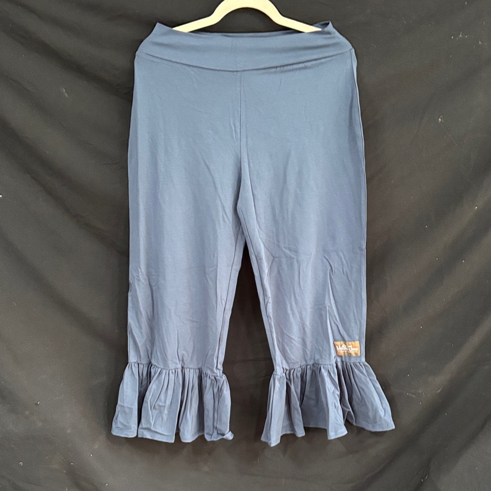 Matilda Jane Slate Blue Ruffle Cropped Pants